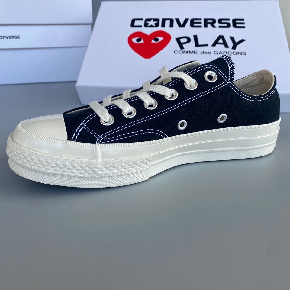 Giày thể thao Converse7556 2021 vải Canvas phối màu trắng đen thời trang mùa hè cho cặp đôi
