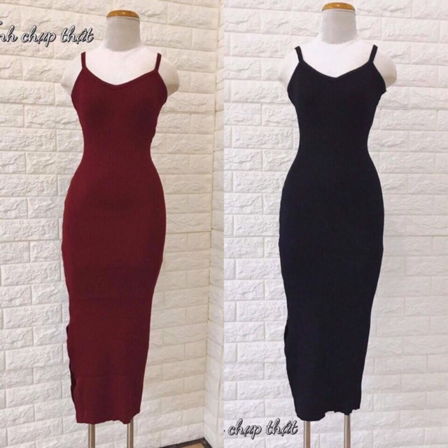 Sale Khủng!!!Đầm Body Thun Tam Xẻ Tà Hót | BigBuy360 - bigbuy360.vn
