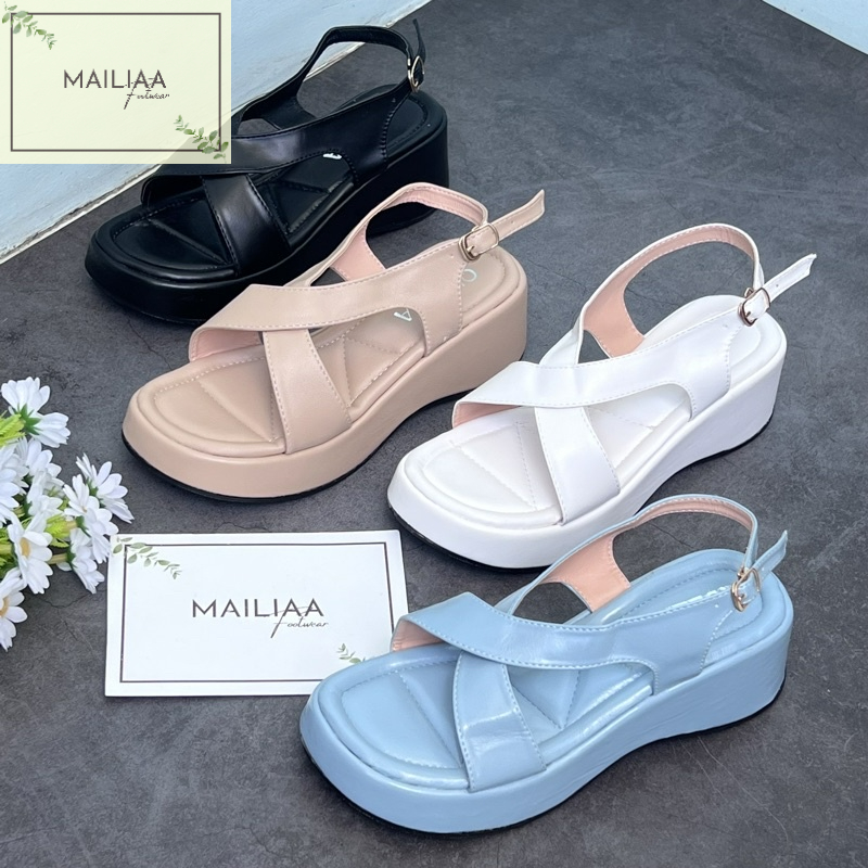Sandal quai chéo MAILIAA đế xuồng 5 phân siêu nhẹ đế QUEENA