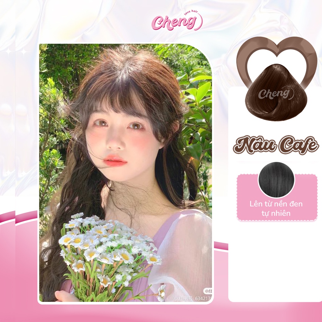 Thuốc Nhuộm Tóc Màu NÂU CÀ PHÊ - NÂU CAFE Không Tẩy | Chenglovehair, Chenglovehairs