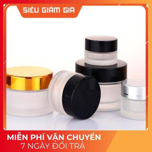 Hủ Đựng Kem ❤ GIÁ TỐT NHẤT ❤ Hủ chiết mỹ phẩm thủy tinh mờ 5g,10g,15g,20g,30g,50g đựng kem .