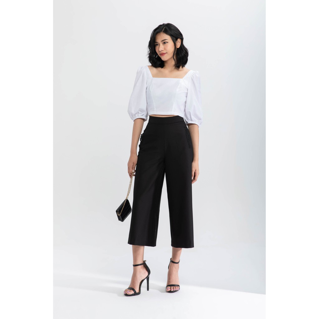 [Mã WABRIVY33 giảm 10% tối đa 50k đơn từ 250K] Quần lửng thêu viền nữ IVY moda MS 21M6341