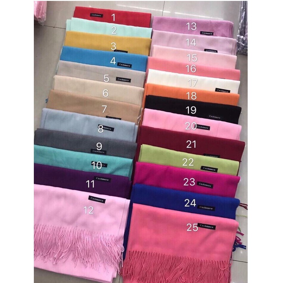 Khăn choàng cổ mềm mịn nhiều màu cashmere