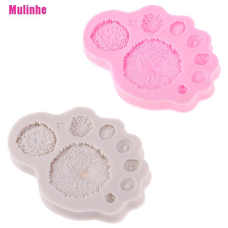 Khuôn Silicone Tạo Hình Hoa Hướng Dương Trang Trí Bánh Tiện Lợi