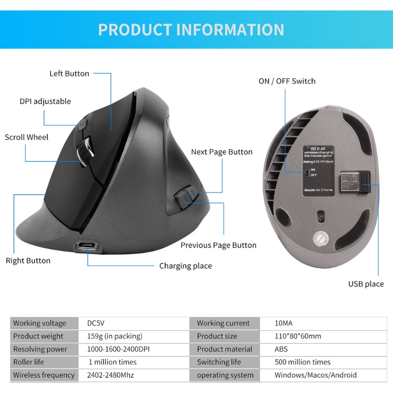 Chuột Quang btsg 6 NúT Có Thể ĐiềU ChỉNh DPI