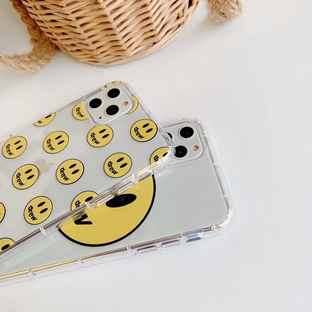Ốp điện thoại nhựa mềm hình mặt cười DREW cho iPhone 12 mini 11 PRO MAX 6/6s 7/8plus SE2 X/XS XR XSMAX #HG833 | BigBuy360 - bigbuy360.vn