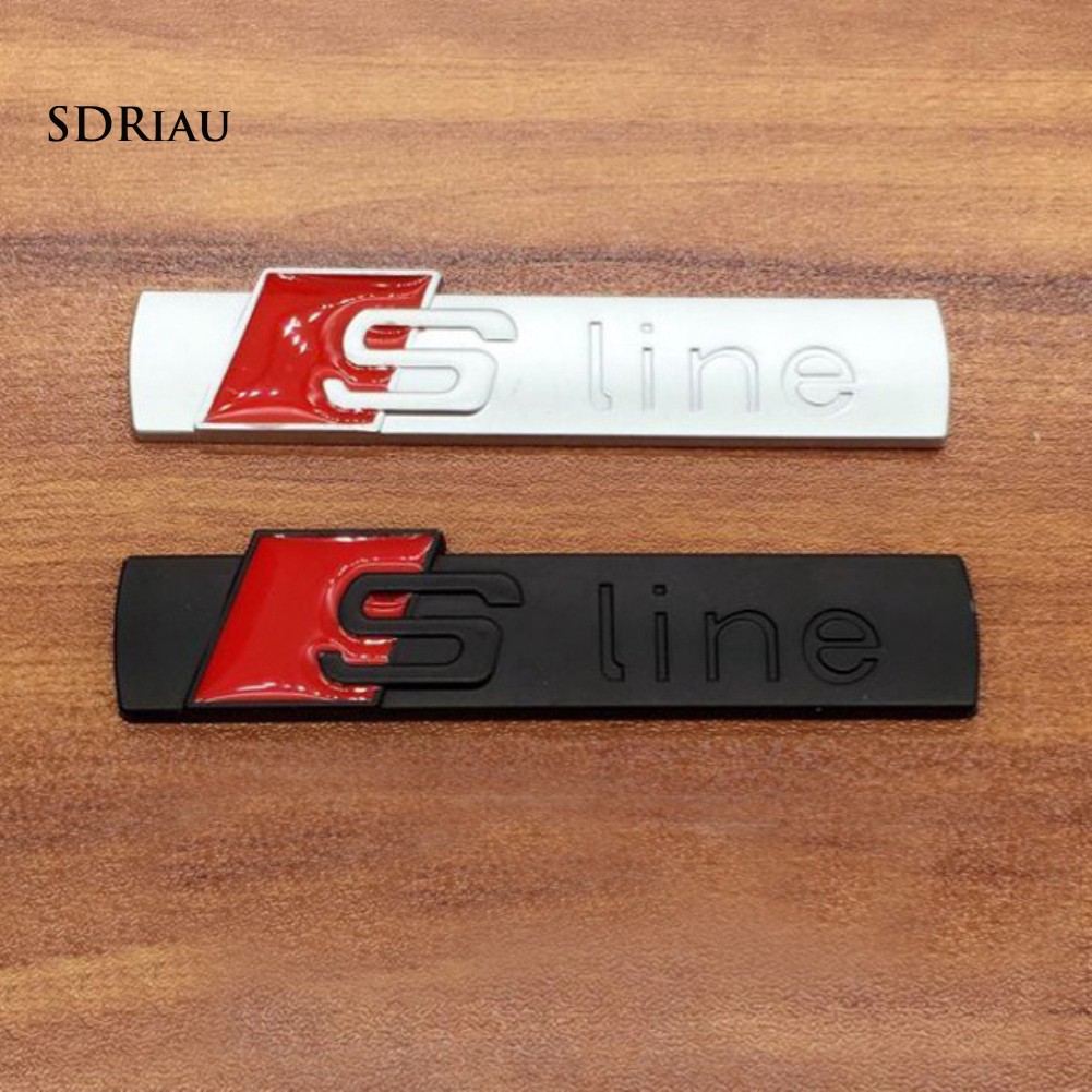 Biểu tượng 3D tự dính bằng kim loại cho ô tô Audi Sline