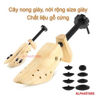 Cây Nong Giày Gỗ - Dụng Cụ Nới Rộng Giày, Tăng Size Giày Giảm Đau Chân, Chất Liệu Gỗ - Wooden Shoe Expander/Stretcher