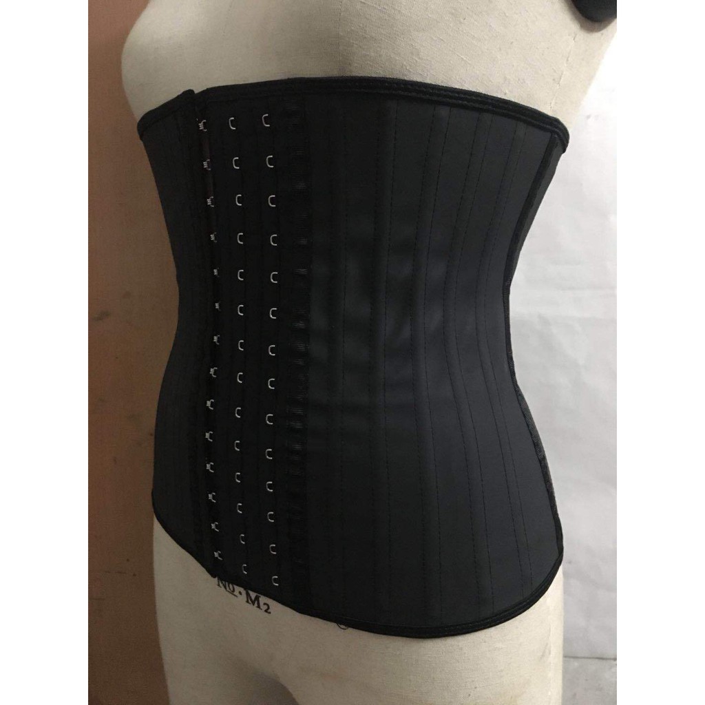 [Video Thật]Đai latex nịt bụng 25 xương 100% cao su (29cm) thông hơi 2 màu đen,da | BigBuy360 - bigbuy360.vn