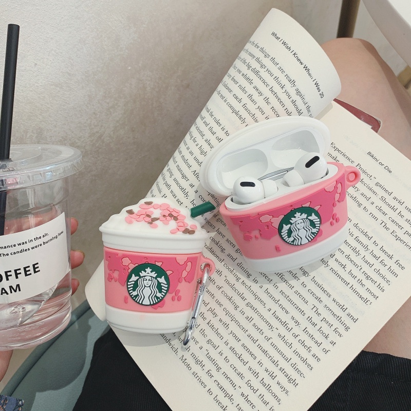 Vỏ Tpu Hình Ly Starbucks Màu Hồng Bảo Vệ Hộp Tai Nghe compatible AirPods3 compatible AirPods3 compatible AirPods3 2021