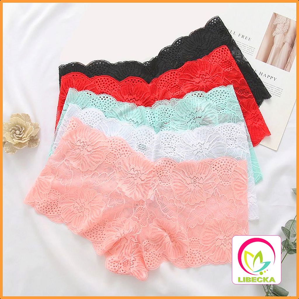 Quần lót nữ đùi Ren hoa liền mảnh xuất Nhật cao cấp thoáng khí kháng khuẩn xuyên thấu Sexy gợi cảm LIBECKA QLN37