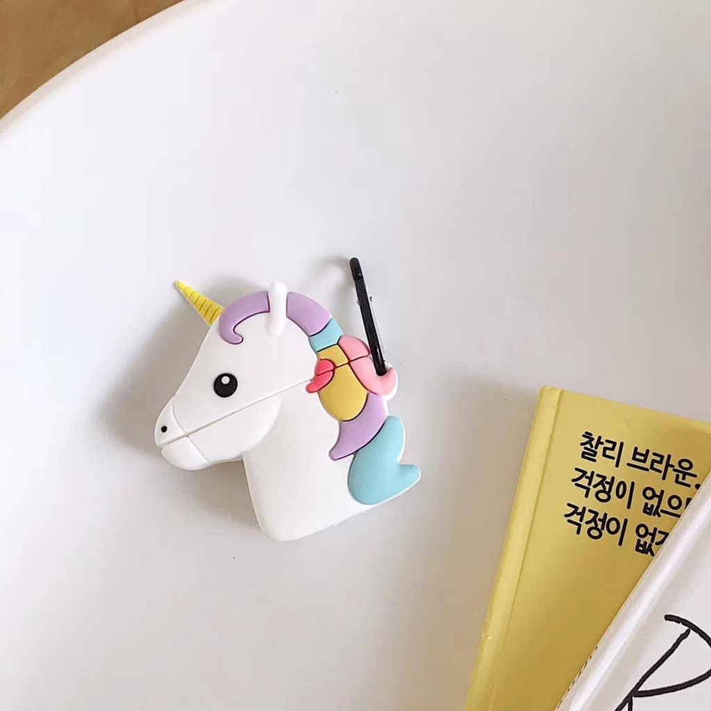 Bọc Airpods 3D hình unicorn 2 màu for i11 , inpod 12,  i17 , i9s , Airpods 1/2 , Airpods rep 1:1