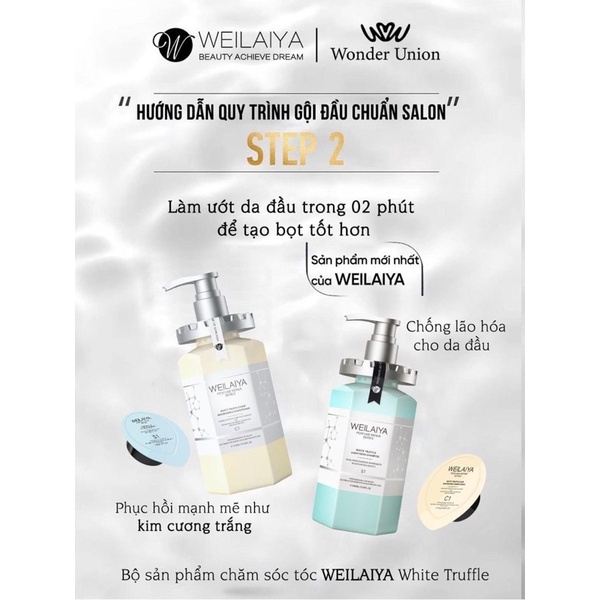 Combo Dầu Gội Xả Weilaiya phục hồi đa tầng Nấm Truffle