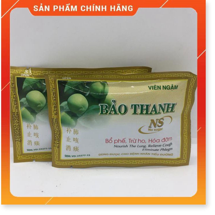 2 vỉ Viên ngậm BẢO THANH không đường