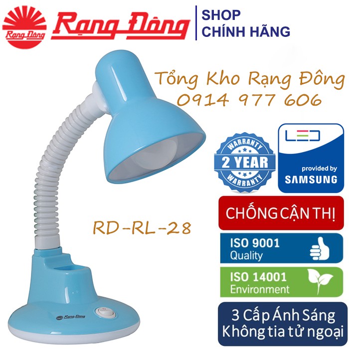 [CHÍNH HÃNG] Đèn Bàn Rạng Đông Chống Cận LED 5W - Bảo Hành 2 Năm - Model: RL.28