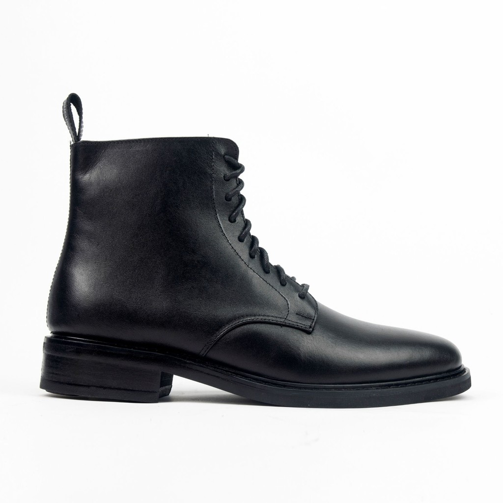 Giày da nam cao cổ buộc dây da bò nhập khẩu cao cấp handmade August Ankle boots AG07 chính hãng bảo hành 12 tháng