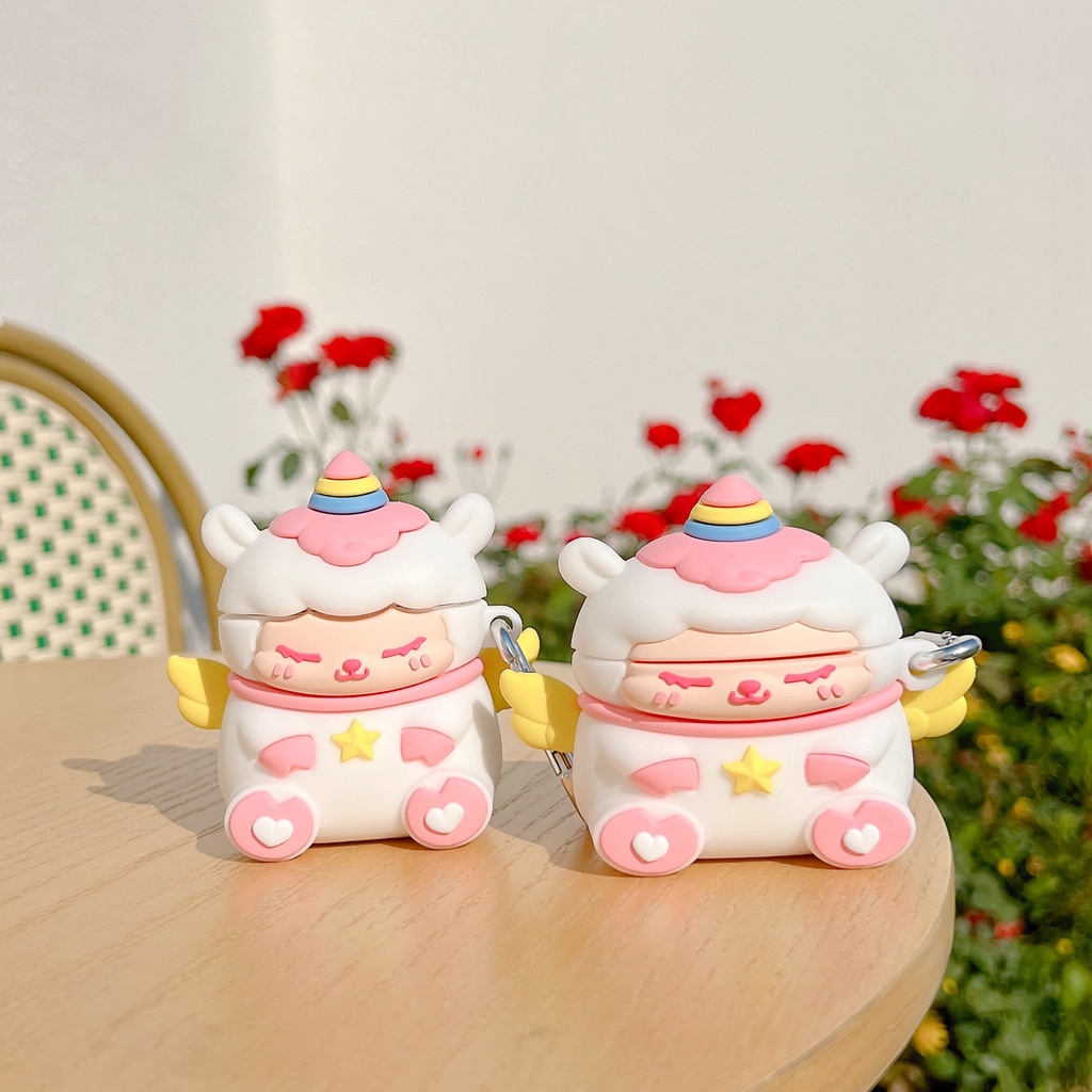 Vỏ Bảo Vệ Hộp Sạc Tai Nghe Airpods 3 Pro 2 3 Họa Tiết Hoạt Hình Kỳ Lân Nhiều Màu Dễ Thương Ốp