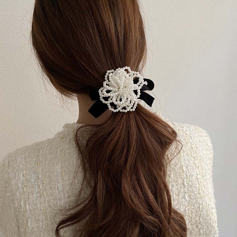 Dây Buộc Tóc Co Giãn Thắt Nơ Đính Hạt Ngọc Trai 30 Kiểu Dáng Thanh Lịch Cho Nữ