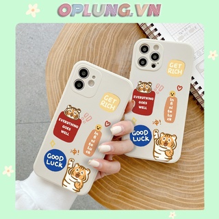 Ốp lưng iphone Tết 2022 Hổ good luck cạnh vuông cho ip 6splus/7/7plus/8/8plus/x/xr/xs/11/12/pro/max/plus/13pro max e171