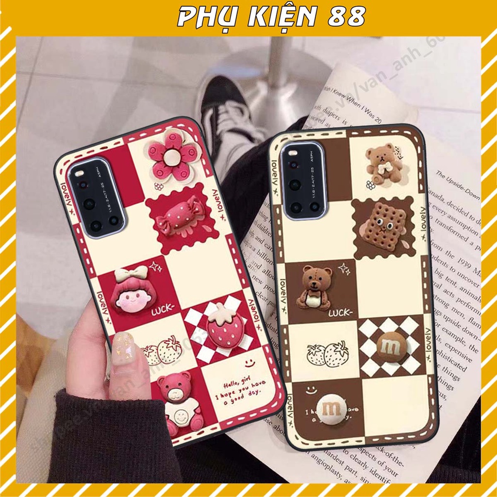 Ốp lưng Vivo V19 hình gấu, kẹo dễ thương cute