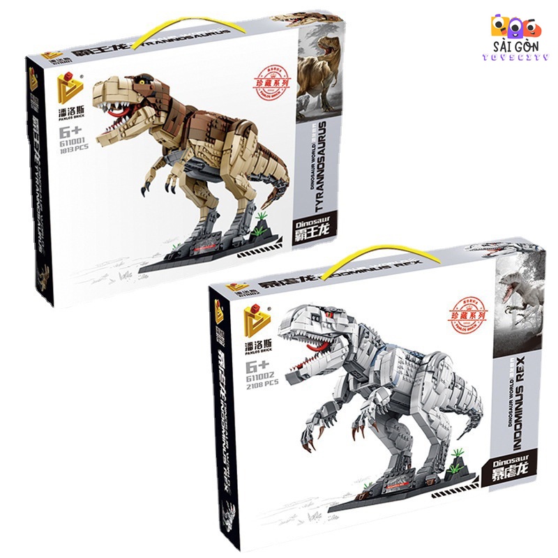 Đồ Chơi Lắp Ráp Kiểu LEGO Mô Hình Trưng Bày Khủng Long Bạo Chúa Forest Tyrannosaurus Rex Panlos Với 1813 PCS