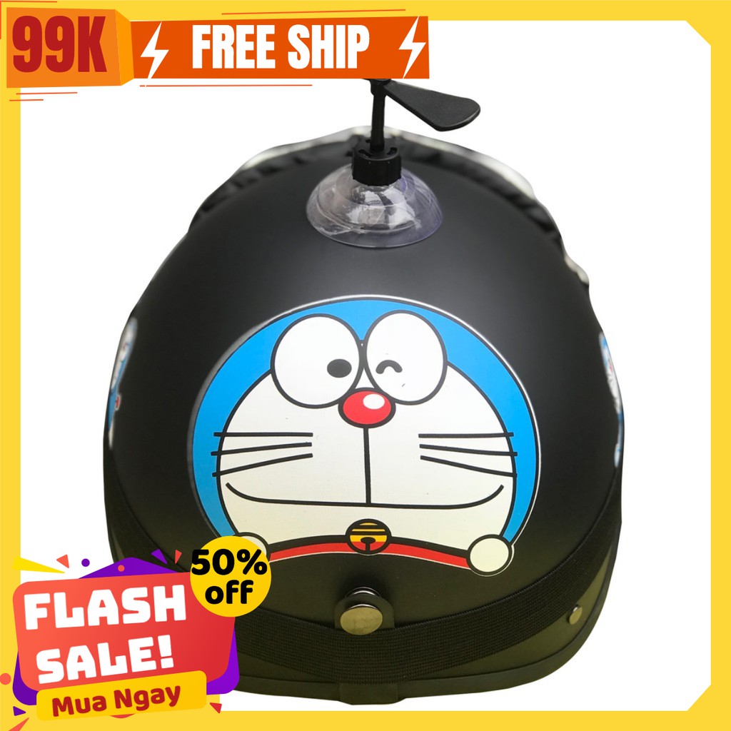 Combo Mũ nón bảo hiểm nửa đầu 1/2  + kính phi công + chong chóng