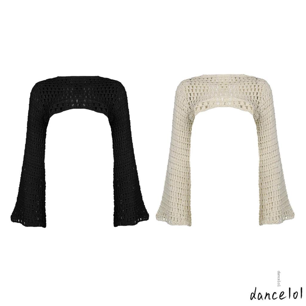 Áo Dệt Kim Khoét Rỗng Phong Cách Vintage Khiêu Vũ1O1-Y2K Cho Nữ