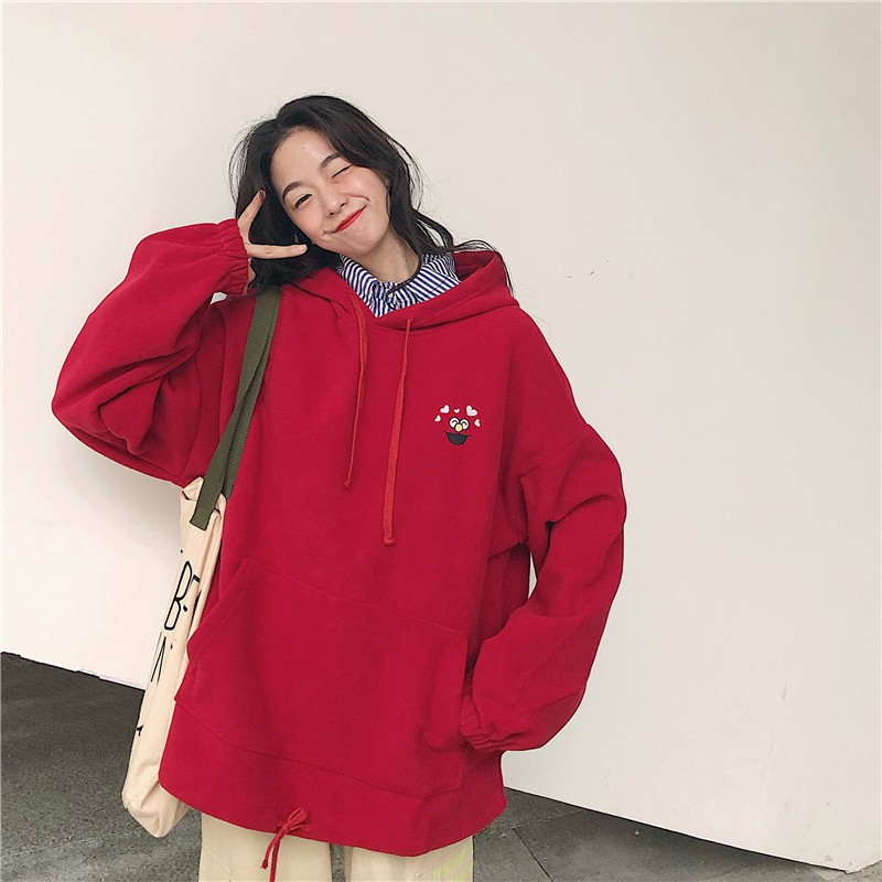 Áo hoodie nữ form rông Áo hoodie nữ form rộng unisex thời trang hàn quốc | BigBuy360 - bigbuy360.vn