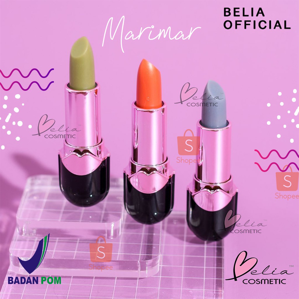 ❤ Belia ❤ Son Môi Dưỡng Ẩm Có Thể Chuyển Đổi Màu Sắc Thương Hiệu Marimar | Cam | Màu Xanh Lá Cây 3.7g Xiu ✔️Bpom