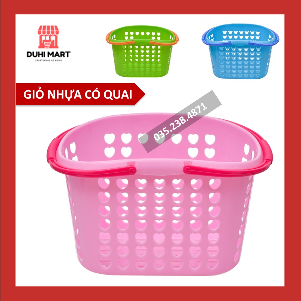Giỏ Nhựa Có Quai Đựng Đồ Đa Năng Song Long 2102 & 2103