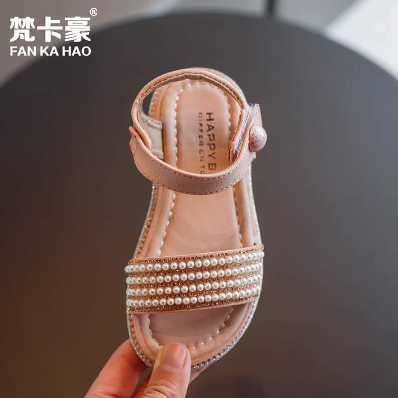 SANDAL ĐÍNH NGỌC CHO BÉ SANG CHẢNH CỰC MỀM, ÊM.
