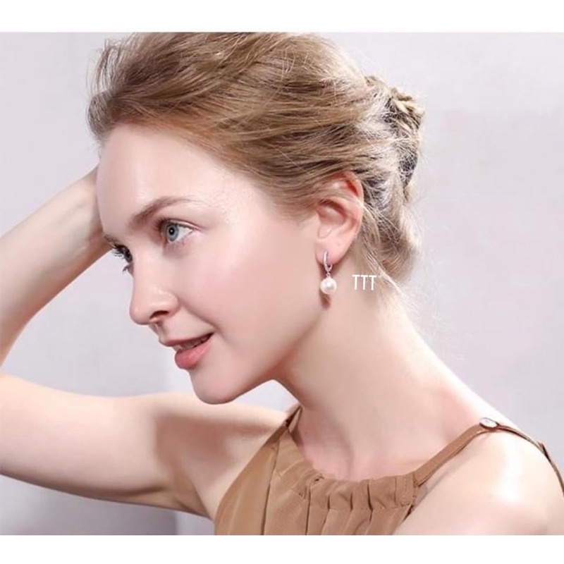 Bông tai nữ đá mix trai THJ new sang trọng chuẩn bạc ta