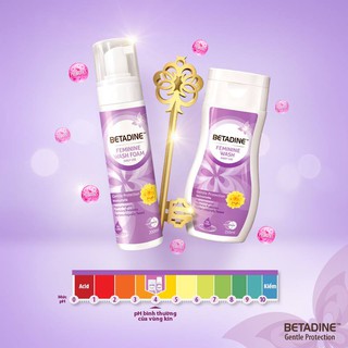 Bọt vệ sinh phụ nữ hàng ngày BETADINE tím 100ml: Bảo vệ dịu nhẹ