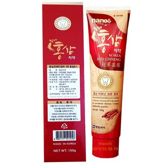 Kem Đánh Răng Hồng Sâm Nano Cao Cấp Hàn Quốc