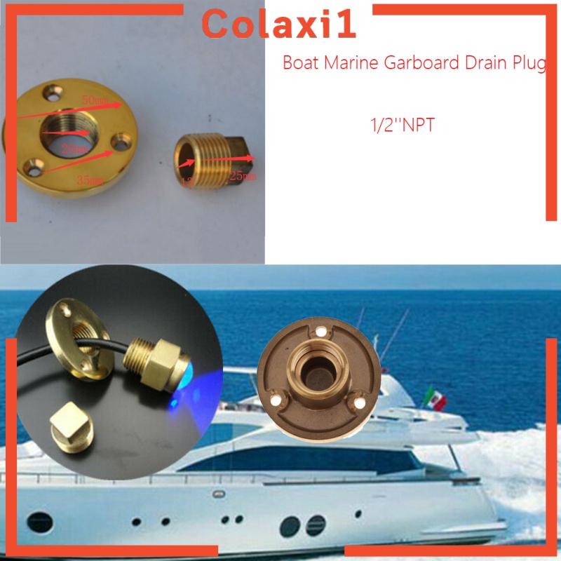 1 Nút Chặn Lỗ Thoát Nước Bằng Đồng Đường Kính 1 Inch 1 / 2 "Cho Tàu Thuyền | BigBuy360 - bigbuy360.vn