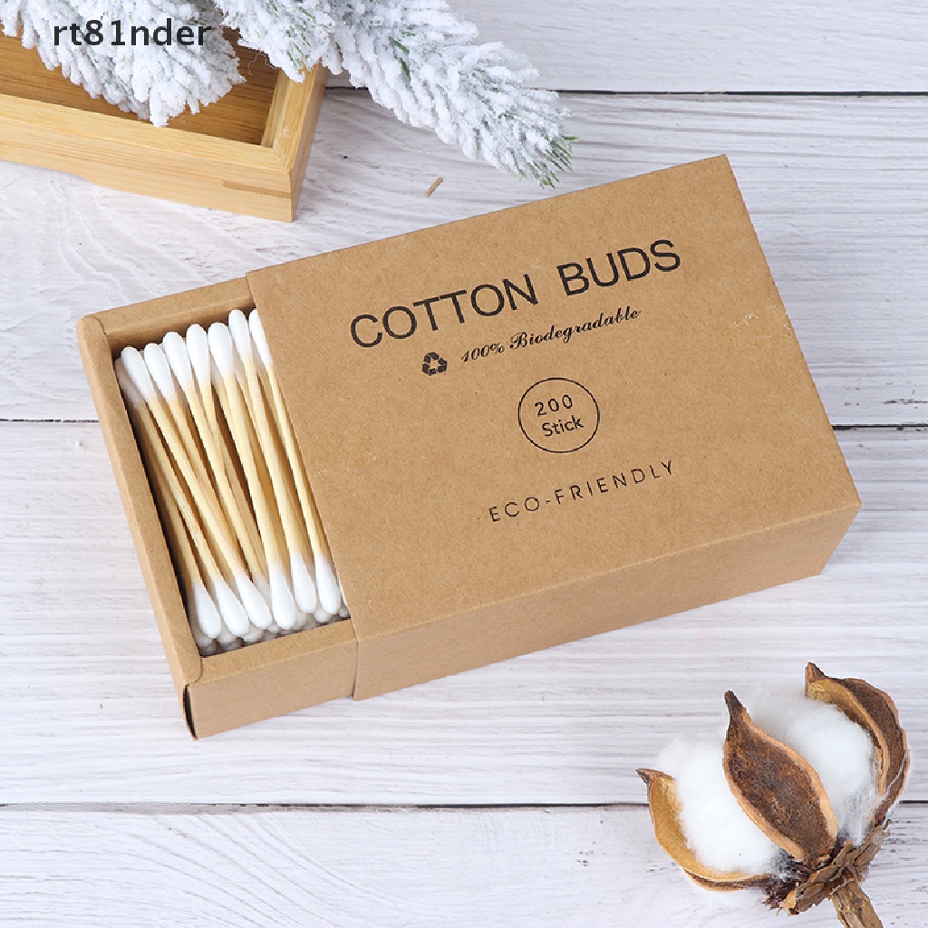 Set 200 Tăm Bông Thân Tre Chất Lượng Cao