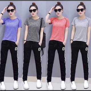 [CAO CẤP] Bộ đồ nữ thể thao số 8 cotton đốm siêu đẹp TT126 [HÀNG XUẤT NHẬT-HÀN QUỐC]