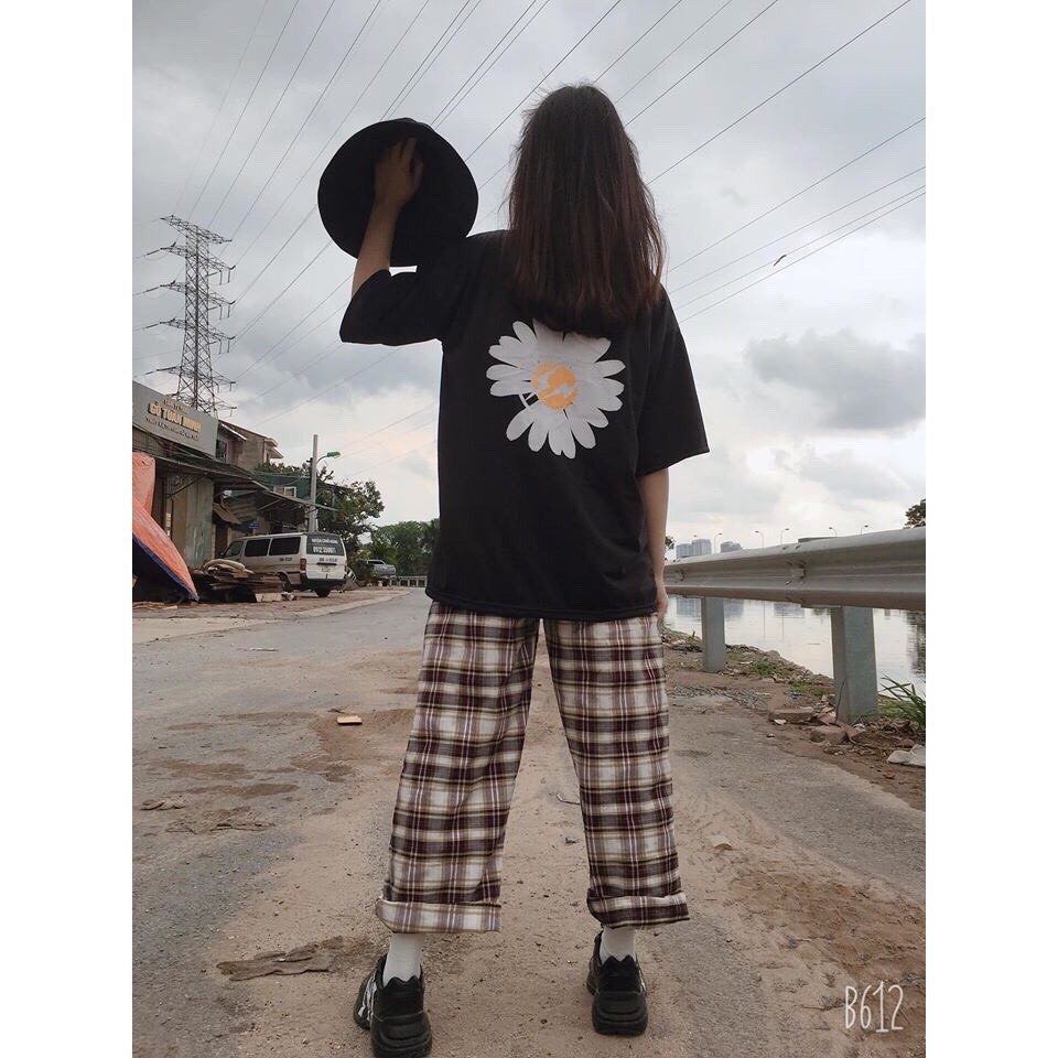Quần Kẻ Sọc Caro Dáng Suông Phong Cách Hàn Quốc Hot 2021 QD06