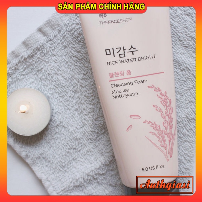 Sữa rửa mặt gạo The Face Shop Rice Water Bright Rice Bran Cleansing Foam TFS