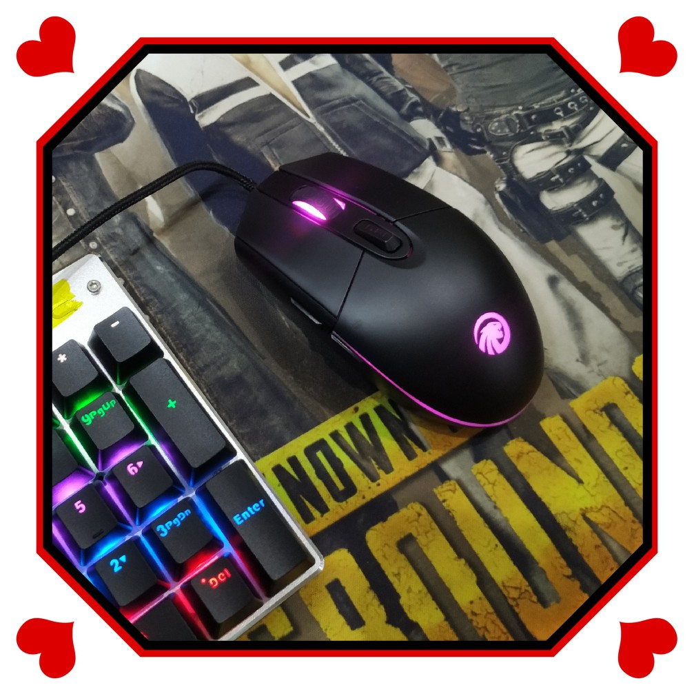 ✿CHUỘT GAMING FMOUSE F102 RGB LED ( Đen ) siêu đẹp có kèm phần mềm Macro tùy chỉnh Led, DPI [Chính Hãng]