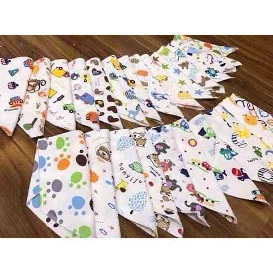 Yếm quàng cổ cho bé cotton mềm, nút bấm tiện lợi, hàng Chất lượng