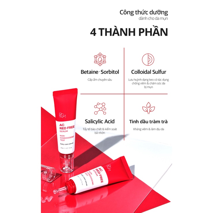Tinh Chất B.O.M Ngăn Ngừa Mụn Đỏ 30ml Hasaki Sản phẩm chính hãng