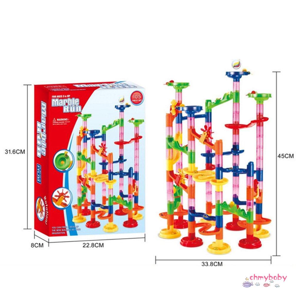 【OMB】 Marble Run Race Coaster Set Run Railway Toys Construction Building Blocks Set