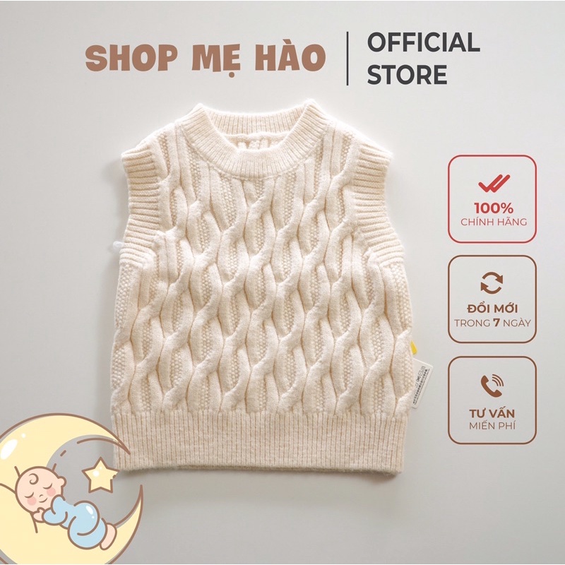Áo Gile Len đan chất dày dặn cho bé yêu 10kg-20kg