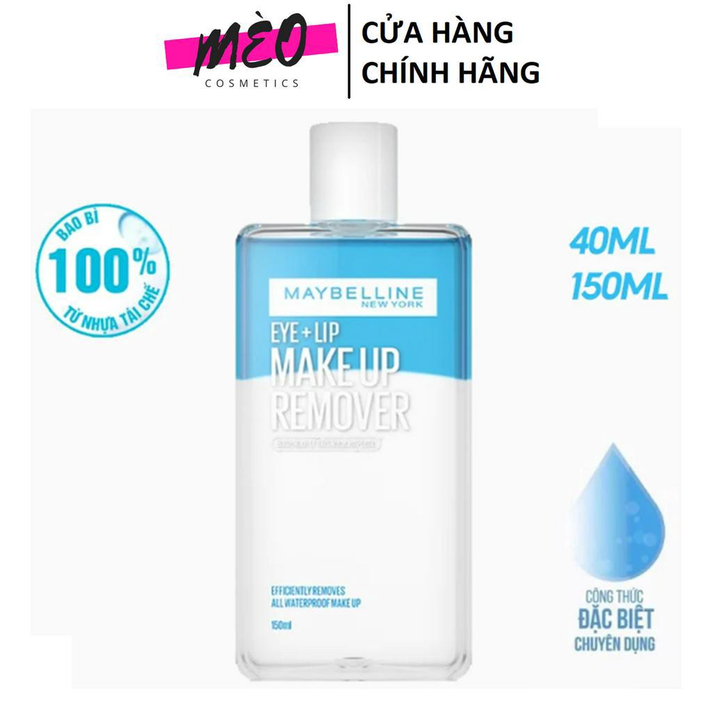 Nước Tẩy Trang Mắt Và Môi Maybelline Make Up Remover Eye & Lip 40ml & 150ml