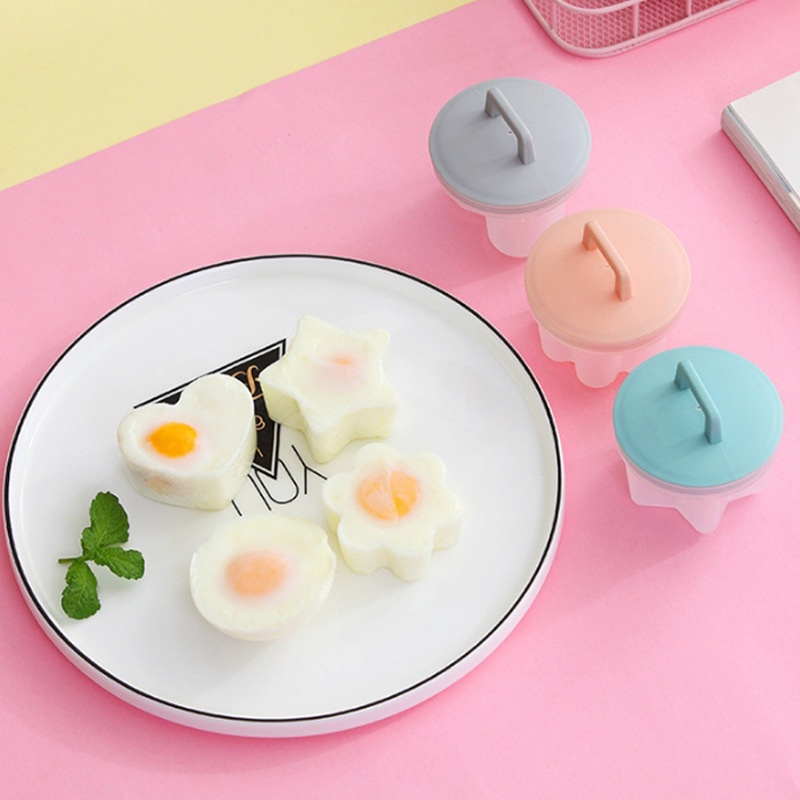 Set 4 Dụng Cụ Nấu Trứng Bằng Nhựa Dễ Thương Cho Bé