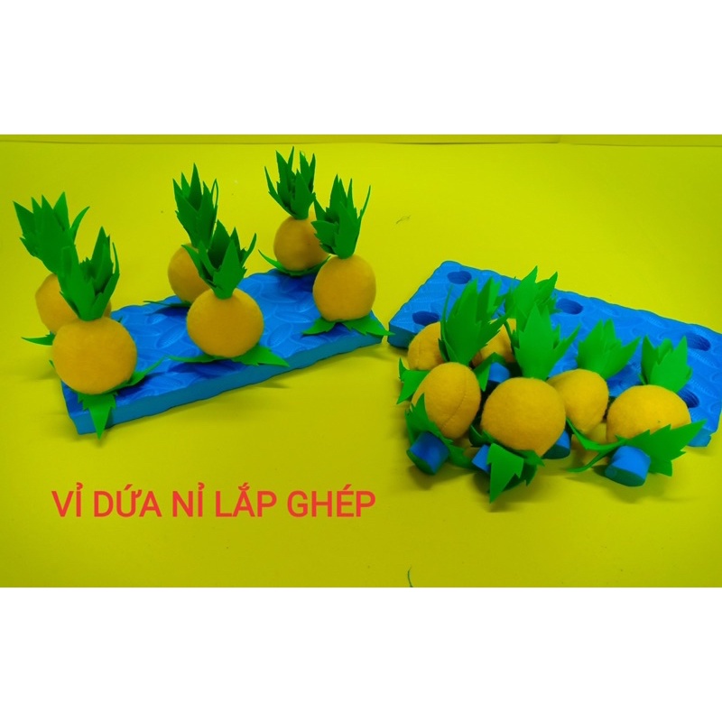 Vỉ rau củ nỉ - Đồ chơi mầm non