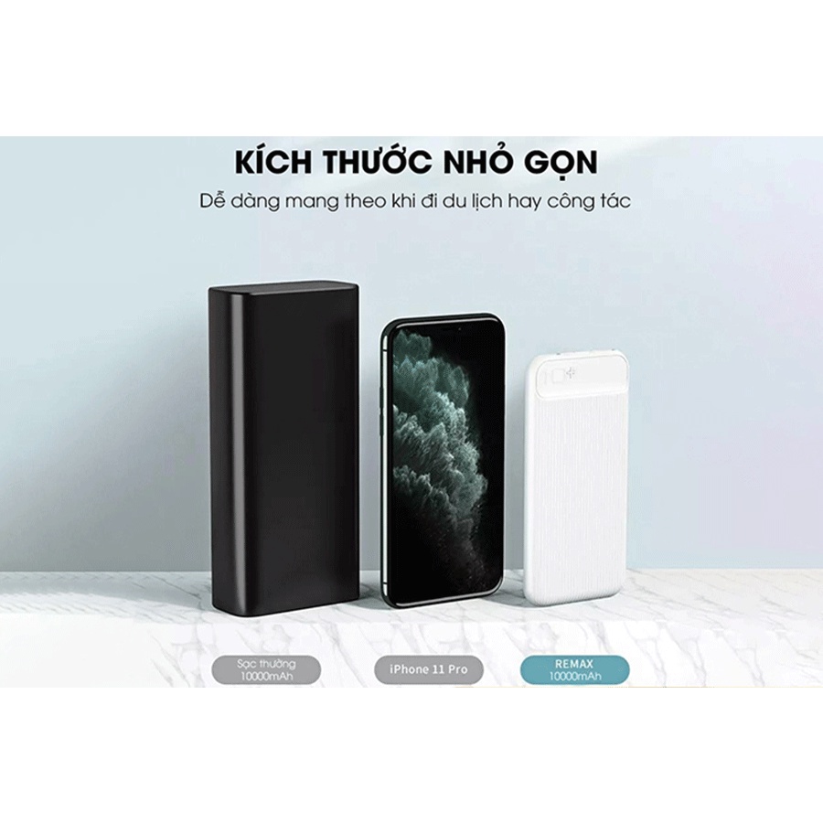 Sạc dự phòng chính hãng Remax RPP-159 10.000mAh Chính hãng