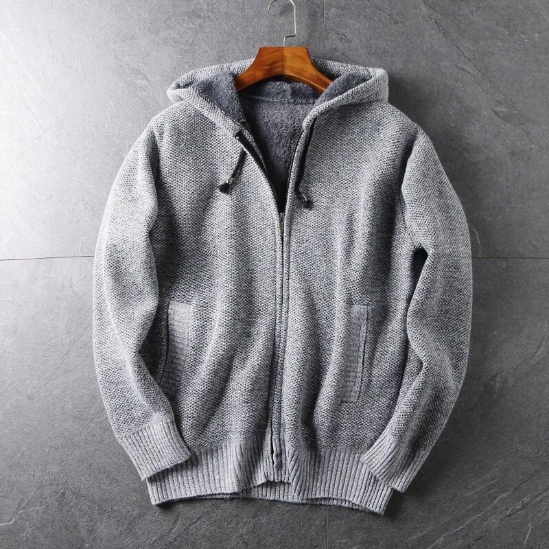 Áo khoác len lót lông