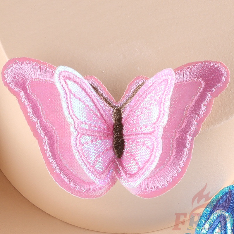 ☸ Miếng Dán Ủi Thêu Hình Bướm 3D ☸ 1 Miếng Dán Ủi Lên Quần Áo Hình Bướm (Series 02)